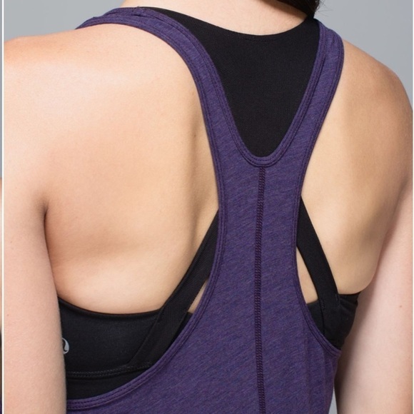 lululemon Torque Tank Racerback Heathered Black Grape - Picture 4 of 14